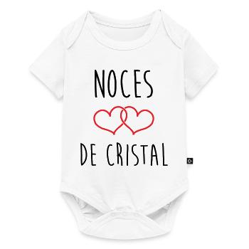 Crystal Wedding 15 Years of Marriage - Baby Premium short-sleeve bodysuit - white - Front