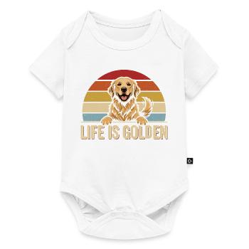 GOLDEN RETRIEVER VIBES Retro Motif - Baby Premium short-sleeve bodysuit - white - Front