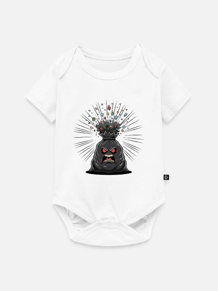 Wutbeutel Ausbruch - Baby Premium Kurzarmbody - Weiß