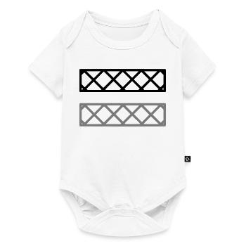 Fence Grid Pattern Frame - Baby Premium short-sleeve bodysuit - white - Front