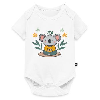 Koala Zen Meditation - Baby Premium short-sleeve bodysuit - white - Front