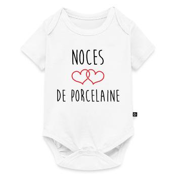 porcelain wedding 20 years of love - Baby Premium short-sleeve bodysuit - white - Front