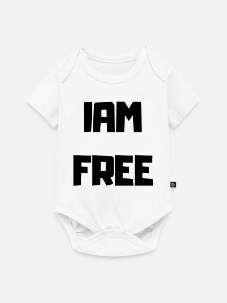 ICH BIN FREI - Baby Premium Kurzarmbody - Weiß