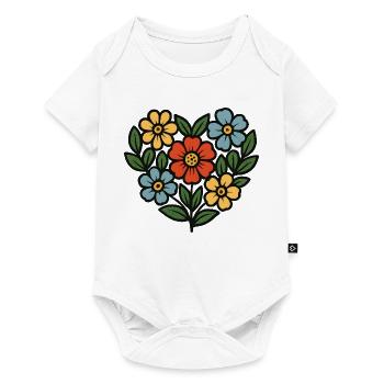 Bouquet Folk Style - Baby Premium short-sleeve bodysuit - white - Front