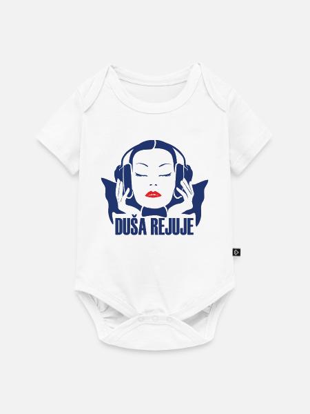 DUŠA REJUJE - Baby Premium Kurzarmbody - Weiß