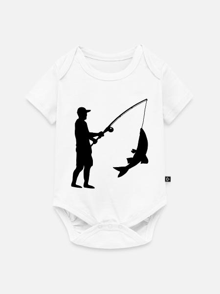 Angeln Angler - Baby Premium Kurzarmbody - Weiß