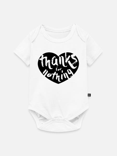 thanks for nothing - Baby Premium Kurzarmbody - Weiß
