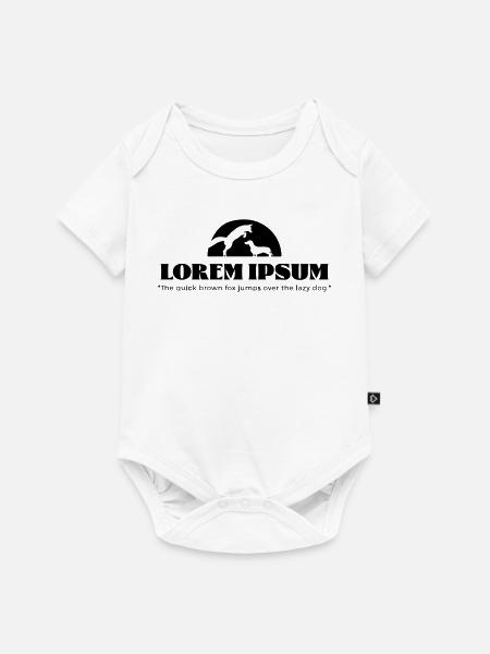 LoremIpsum – the quick brown fox ... - Baby Premium Kurzarmbody - Weiß