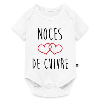 Copper Wedding 32 Years of Happiness - Baby Premium short-sleeve bodysuit - white - Front