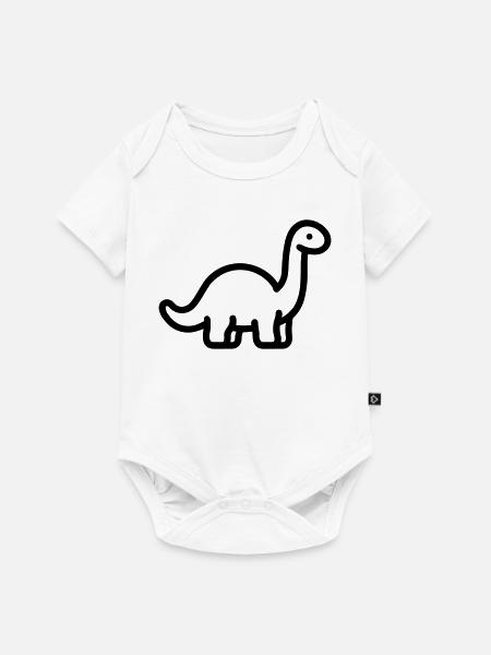 Brontosaurus - Baby Premium Kurzarmbody - Weiß