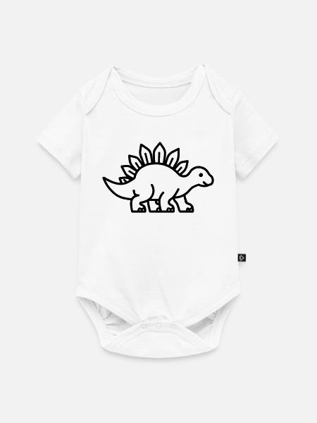 Stegosaurus - Baby Premium Kurzarmbody - Weiß