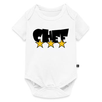 Chef Étoilé : Design 3 Étoiles Gastronomie - Body à manches courtes Premium Bébé - blanc - Devant
