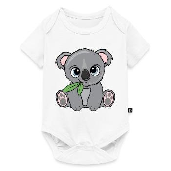 Small koala with leaf - Baby Premium short-sleeve bodysuit - white - Front
