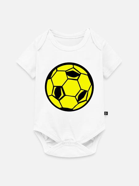 Soccer Fußball - Baby Premium Kurzarmbody - Weiß