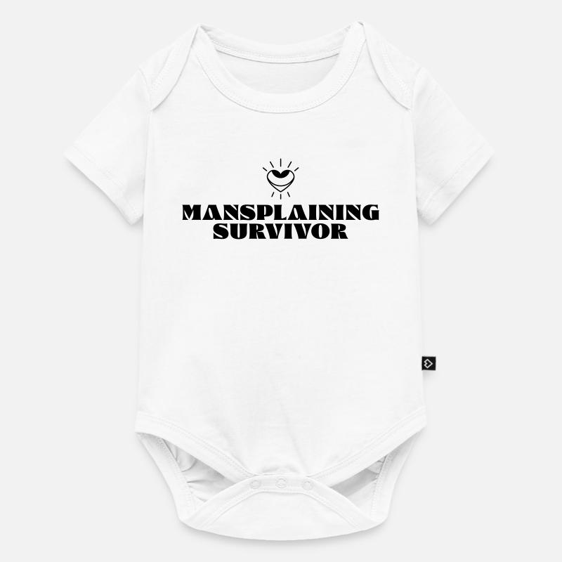 Mansplaining Survivor - Baby Premium Kurzarmbody - Weiß