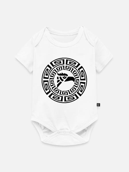 Schwarzer Adler-Emblem - Baby Premium Kurzarmbody - Weiß