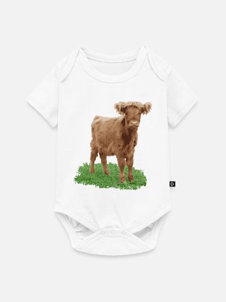 Praline die Färse - Baby Premium Kurzarmbody - Weiß