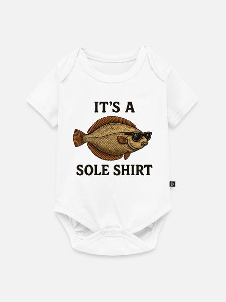 Sole mit Sonnenbrille - Baby Premium Kurzarmbody - Weiß
