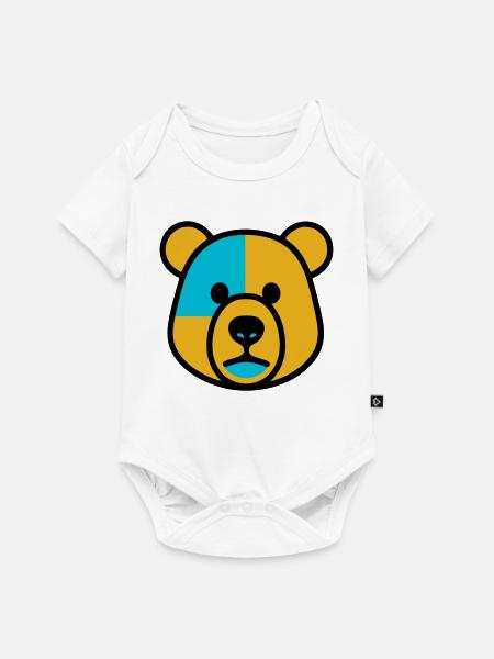 Niedlicher Bär - Baby Premium Kurzarmbody - Weiß
