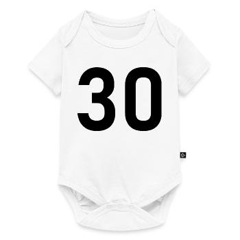 30. 30 ANS. 30e ANNIVERSAIRE. ANNIVERSAIRE 30 ANS. - Body à manches courtes Premium Bébé - blanc - Devant
