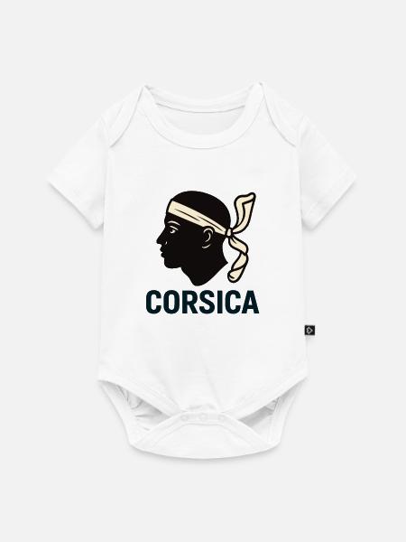 Modernes Korsika - Baby Premium Kurzarmbody - Weiß