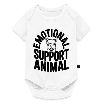 Alpaca Lover Emotional Support Animal - Baby Premium short-sleeve bodysuit - white - Front