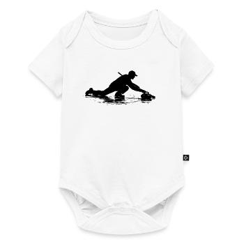 Joueur de curling sport Sports d’hiver Précision sur glace - Body à manches courtes Premium Bébé - blanc - Devant