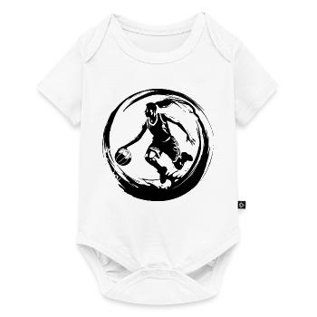 Basketball Player Woman Silhouette - Baby Premium short-sleeve bodysuit - white - Front