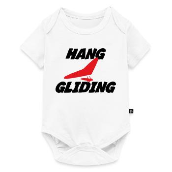 Hanggliding-Zentriertes Flügelabzeichen - Baby Premium Kurzarmbody - Weiß - Vorne