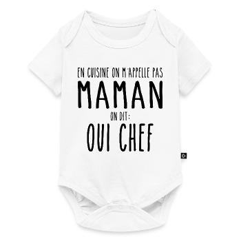 Cuisiner Maman Cuisinière Cuisiner Maman Mère - Body à manches courtes Premium Bébé - blanc - Devant
