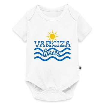 Varkiza Sun and Sea Waves Logo - Baby Premium short-sleeve bodysuit - white - Front