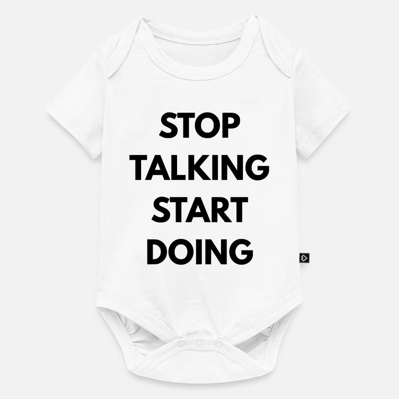 Stop talking start doing - Baby Premium short-sleeve bodysuit - white