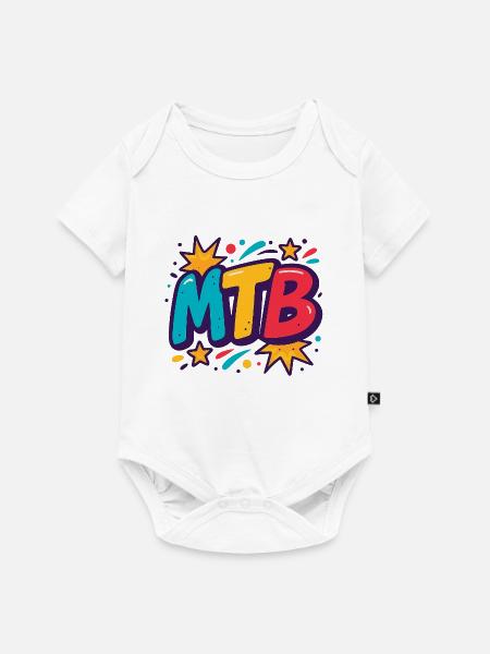 MTB Pop-Art Knall - Baby Premium Kurzarmbody - Weiß