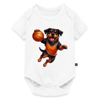 Rottweiler Basketball Player Sport Dog Basketball - Baby Premium short-sleeve bodysuit - white - Front