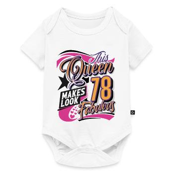 78th Birthday Queen - Baby Premium short-sleeve bodysuit - white - Front