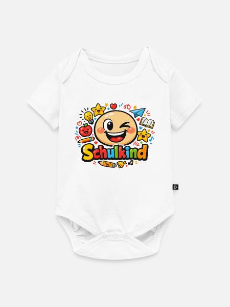 Schulkind Spaß - Baby Premium Kurzarmbody - Weiß