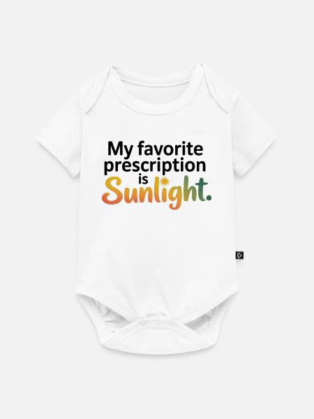 Naturheilkund Favorit Prescription Sunlight - Baby Premium Kurzarmbody - Weiß