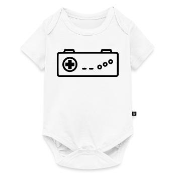 Retro Gamepad Outline Icon - Baby Premium short-sleeve bodysuit - white - Front