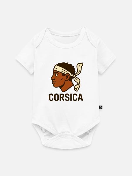 Korsika - Baby Premium Kurzarmbody - Weiß