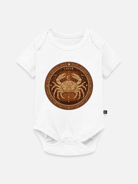 Krebs Mandala Sternzeichen - Baby Premium Kurzarmbody - Weiß