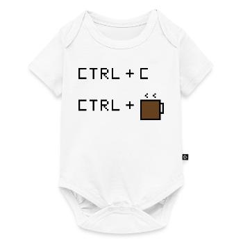 CTRL+C Coffee Edition - Retro Office Humor - Baby Premium short-sleeve bodysuit - white - Front