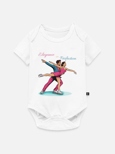 Eleganz auf dem Eis, Eiskunstlauf - Baby Premium Kurzarmbody - Weiß