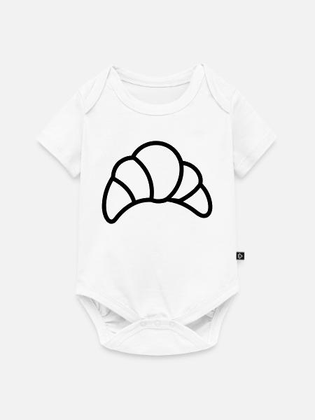 Halbmond - Baby Premium Kurzarmbody - Weiß