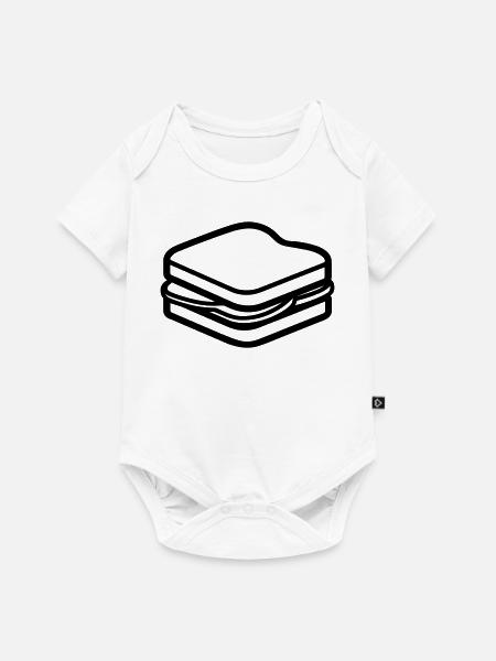 Sandwich - Baby Premium Kurzarmbody - Weiß