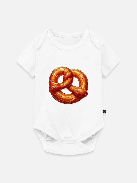 Brezel - Baby Premium Kurzarmbody - Weiß