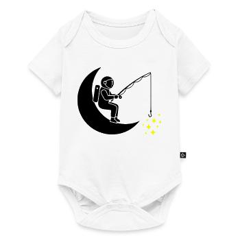 Lune Étoile de pêche pour astronautes - Body à manches courtes Premium Bébé - blanc - Devant