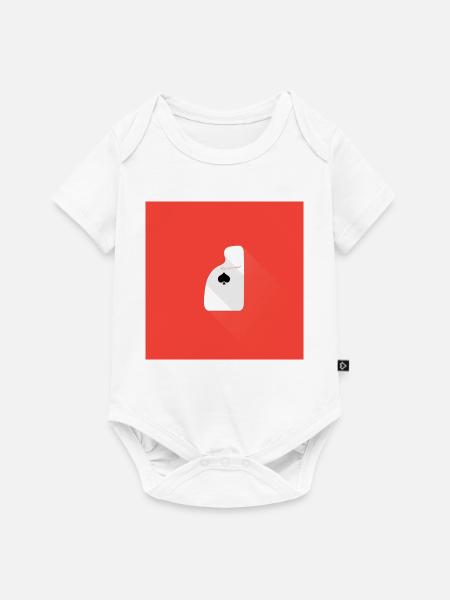 Play your hand – Minimal Karten Design - Baby Premium Kurzarmbody - Weiß