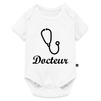 Docteur stéthoscope professionnel santé - Body à manches courtes Premium Bébé - blanc - Devant