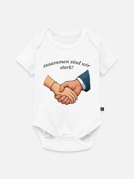 Hände Parr Zusammenhalt - Baby Premium Kurzarmbody - Weiß