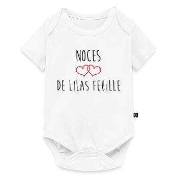 Noces de Lilas 63 ans de mariage - Body à manches courtes Premium Bébé - blanc - Devant